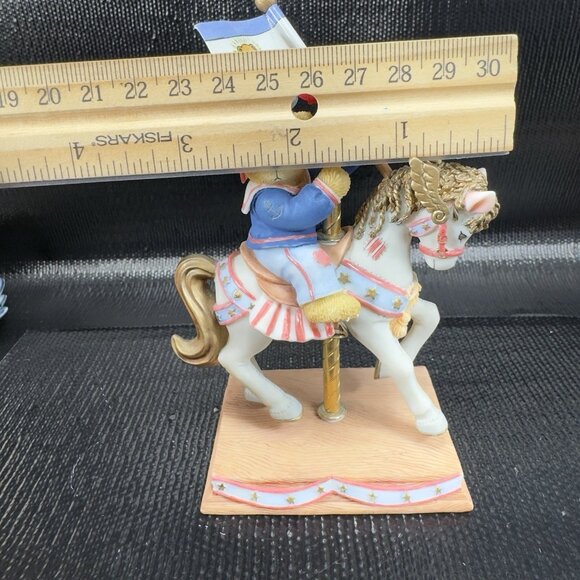 1998 Cherished Teddie Enesco Carousel Bear Figurine Bill Friends Resin Figure - Picture 4 of 8